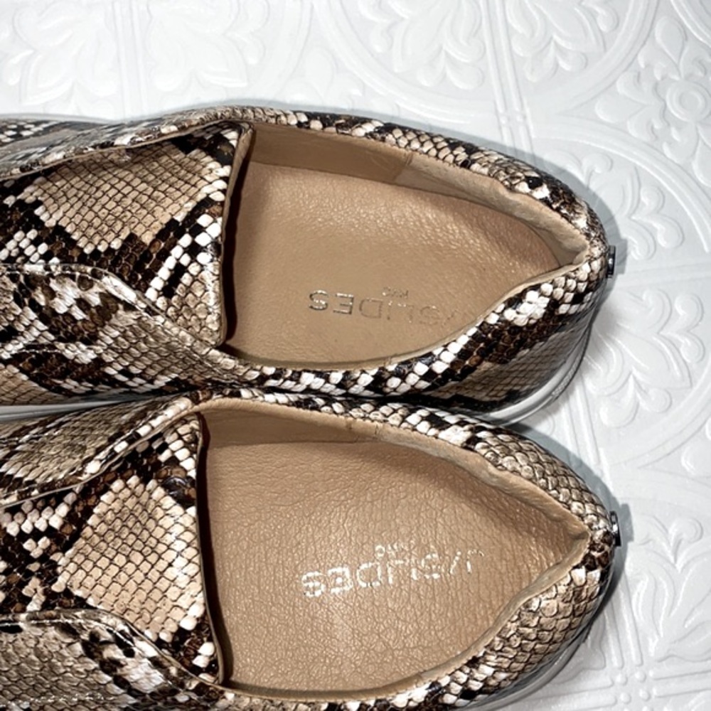 J/Slides Snakeskin Slip On Platform Sneakers - image 5